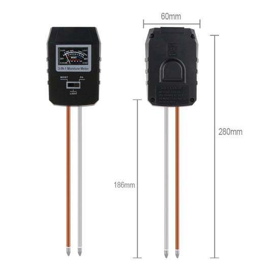 RZ97 Mini Soil PH Moisture Humidity Measuring PH Meter Soil Moisture Monitor Hygrometer Gardening Plant Farming Moisture Tester by buy2fix