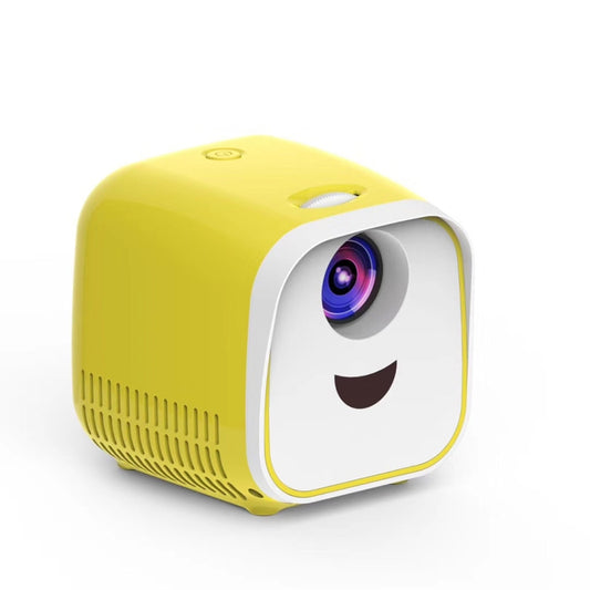L1 Children Projector Mini LED Portable Home Speaker Projector, EU Plug(Yellow) by buy2fix