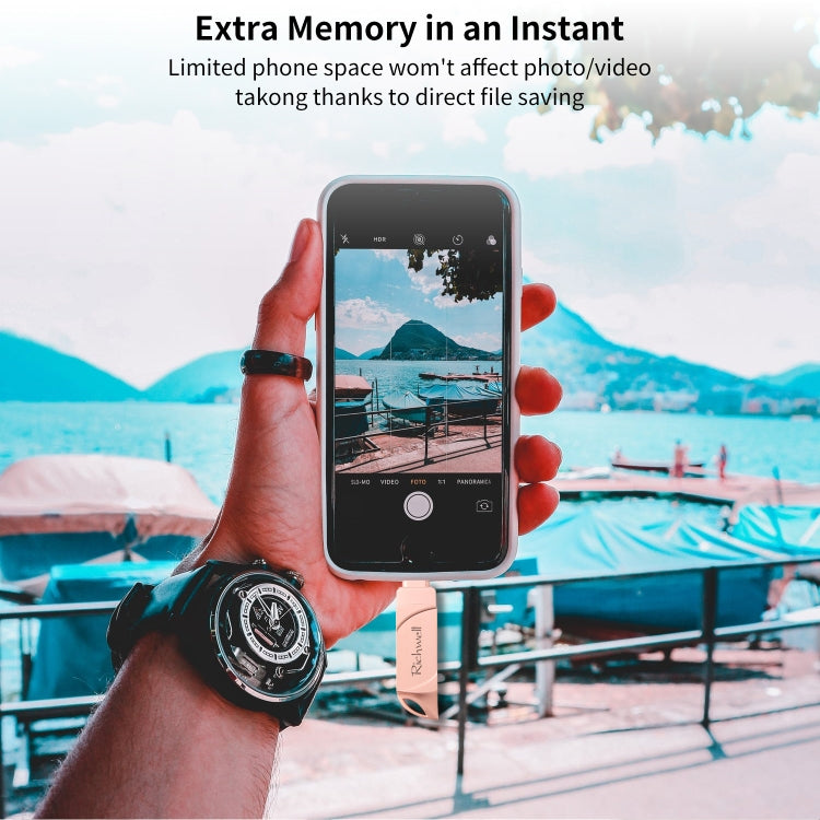 Richwell DXZ65 USB Flash Disk 32G 3 in 1 Micro USB + 8 Pin + USB 3.0 Compatible IPhone & IOS(Silver) by Richwell