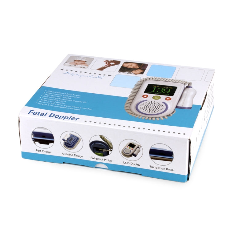 A100D Digital Fetal Doppler Ultrasound Sound Baby Heartbeat Detector Monitor Rechargeable Prenatal Pocket Fetal Doppler Stethoscope by buy2fix