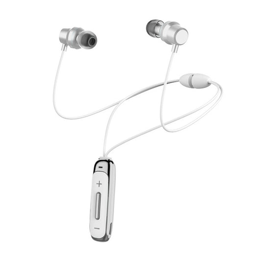 BT315 Sport Bluetooth Headset Wireless Stereo Earphone Bluetooth 4.1 Earpiece With Mic Sport Bass Magnetic Necklace Earpiece(White) by buy2fix