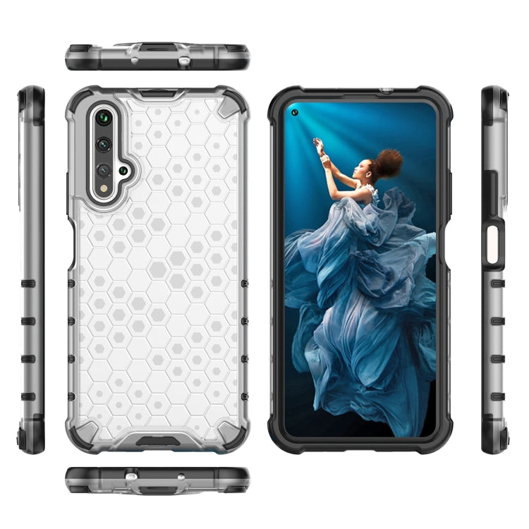 For Huawei Nova 5T Shockproof Honeycomb PC + TPU Case(White) by buy2fix