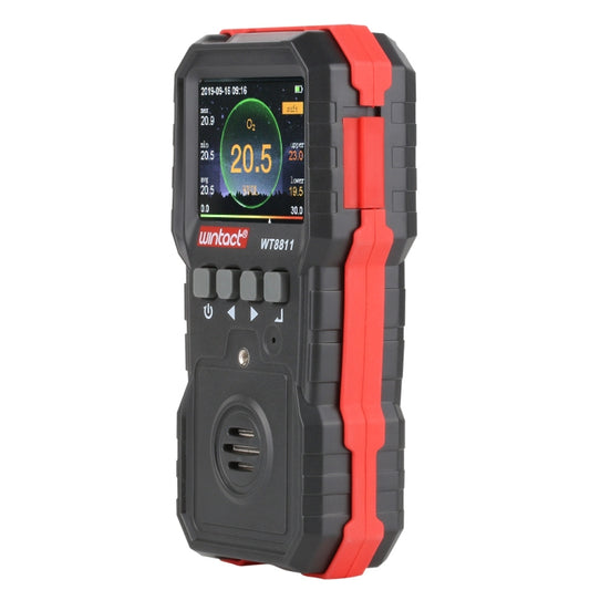 WINTACT WT8811 Compoud Gas Monitor LCD Display Rechargeable Multifunction 4 in1 Combustible O2 H2S CO Gas Sensor Sound-light Vibration Alarm by BENETECH