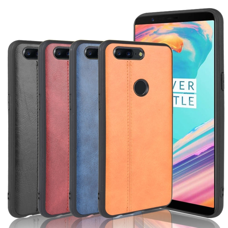 For OnePlus 5T Shockproof Sewing Cow Pattern Skin PC + PU + TPU Case(Black) by buy2fix