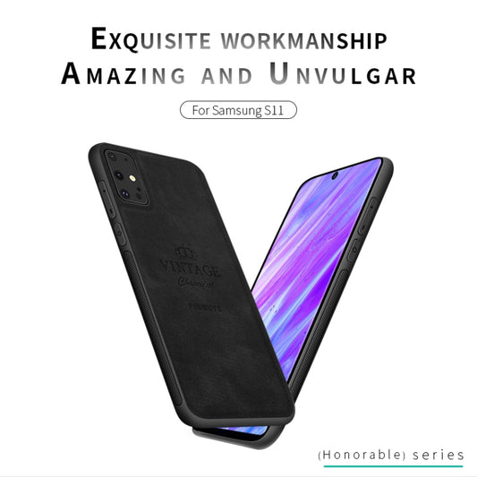 For Galaxy S20+ PINWUYO Zun Series PC + TPU + Skin Waterproof Anti-fall All-inclusive Protective Case(Black) by PINWUYO