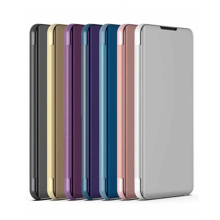For Galaxy A31 Plated Mirror Horizontal Flip Leather Case with Holder(Rose Gold) by buy2fix