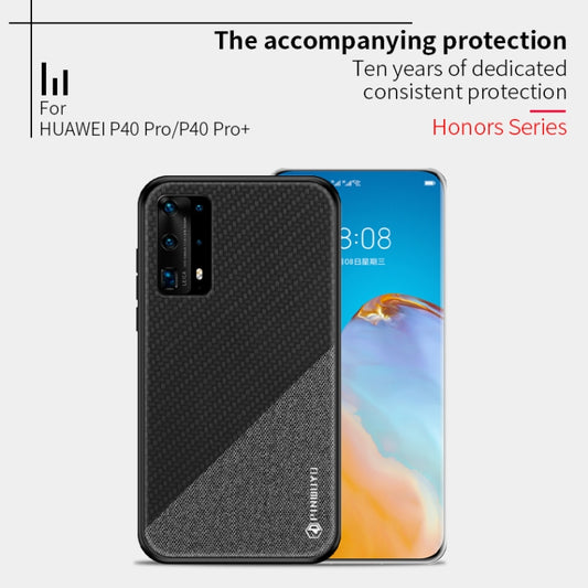 For Huawei P40 pro / P40pro+ PINWUYO Rong Series Shockproof PC + TPU+ Chemical Fiber Cloth Protective Cover(Red) by PINWUYO