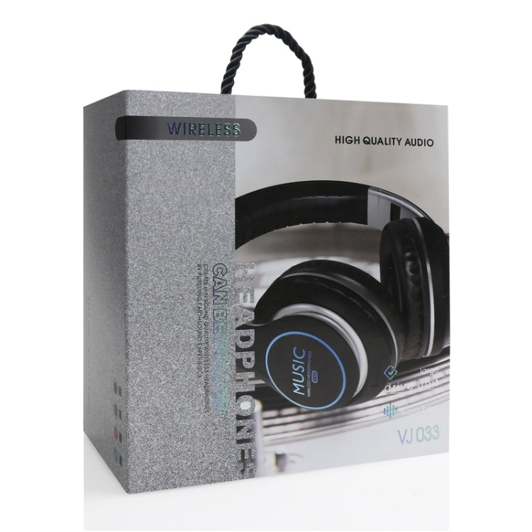 VJ033 Multi-function Upgrade Bluetooth 5.0 Headset Stereo Wireless LED Microphone FM Radio Headset(Gray) by buy2fix