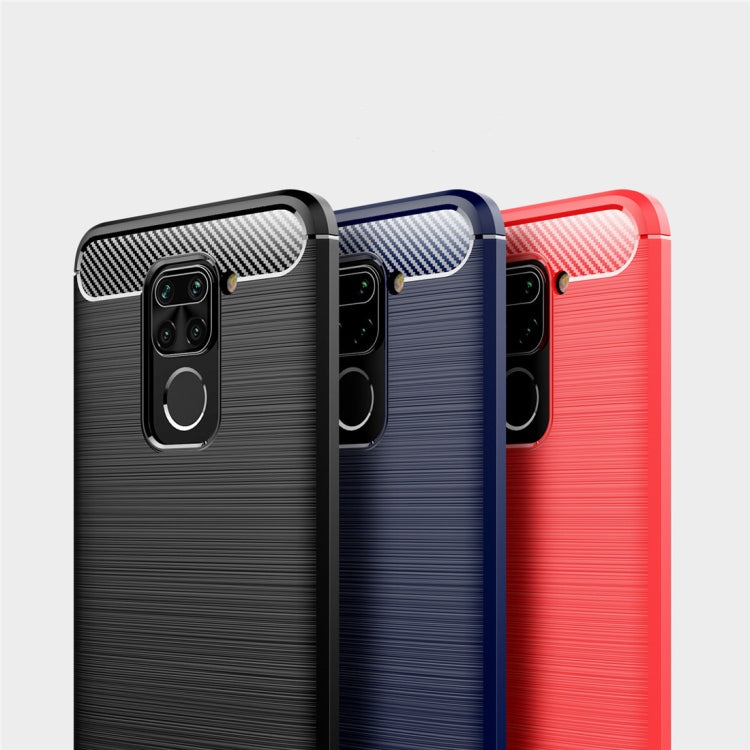 For Xiaomi Redmi Note 9 Brushed Texture Carbon Fiber TPU Case(Black) by buy2fix