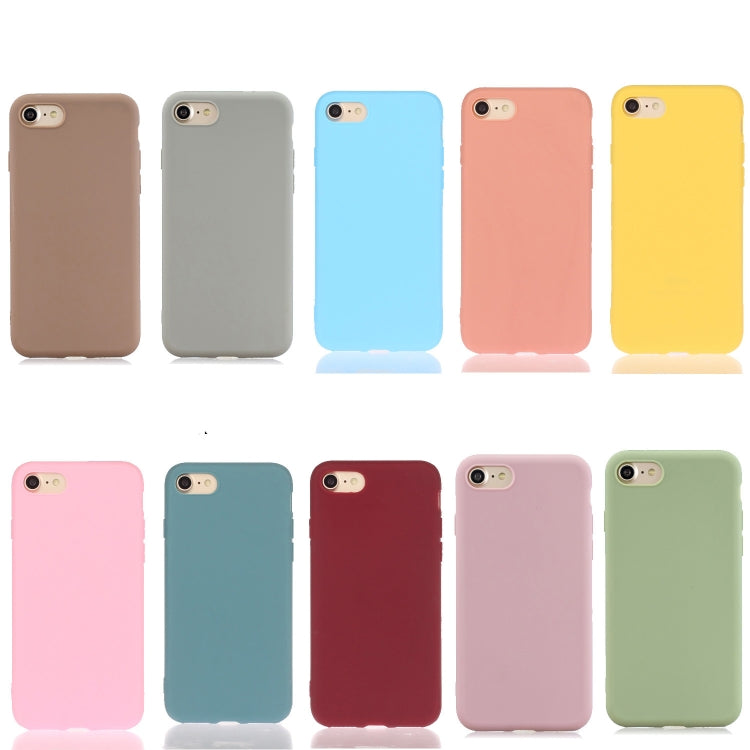 For iPhone SE 2022 / SE 2020 Solid Color Frosted TPU Phone Case(Gray) by buy2fix
