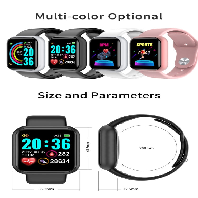 D20 1.3inch IPS Color Screen Smart Watch IP67 Waterproof,Support Call Reminder /Heart Rate Monitoring/Blood Pressure Monitoring/Sedentary Reminder(White) by buy2fix