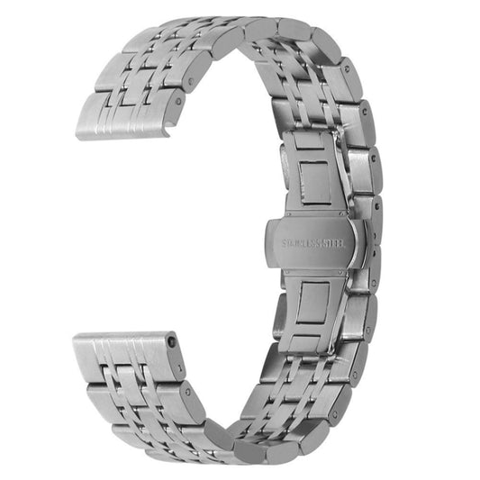 22mm For Huawei Watch GT2e GT2 46mm Seven Stainless Steel Watch Band(Silver) by buy2fix