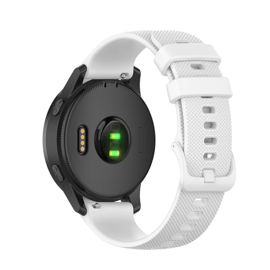 For Garmin Vivoactive 4 22mm Silicone Watch Band(White) by buy2fix