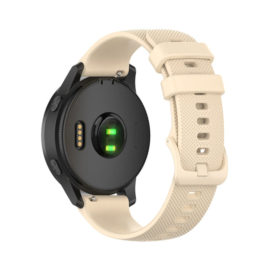 For Garmin Vivoactive 4 22mm Silicone Watch Band(Beige) by buy2fix