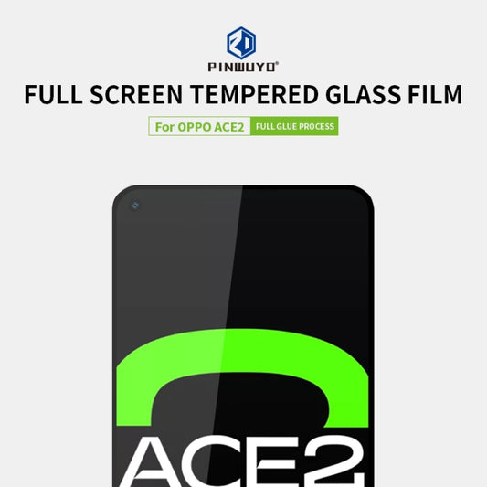 For OPPO Ace2 PINWUYO 9H 2.5D Full Screen Tempered Glass Film(Black) by PINWUYO