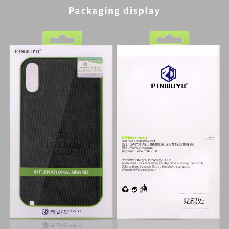 For Galaxy A01 PINWUYO Zun Series PC + TPU + Skin Waterproof And Anti-fall All-inclusive Protective Shell(Black) by PINWUYO