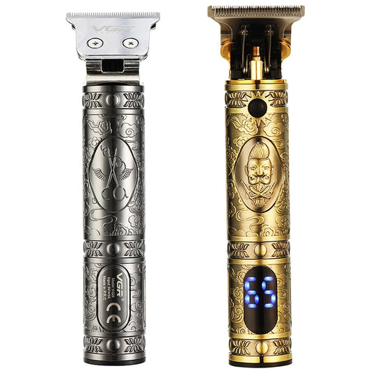 VGR V-228 5W USB Retro Engraving Hair Clipper with LED Digital Display (Bronze) by VGR