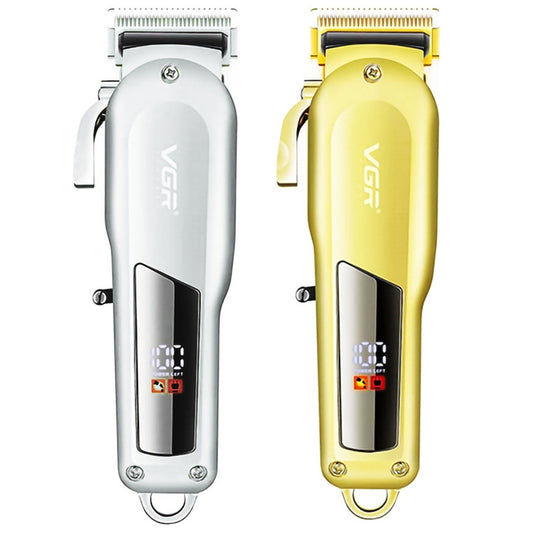 VGR V-278 10W USB Metal Electric Hair Clipper with LED Digital Display(Gold) by VGR