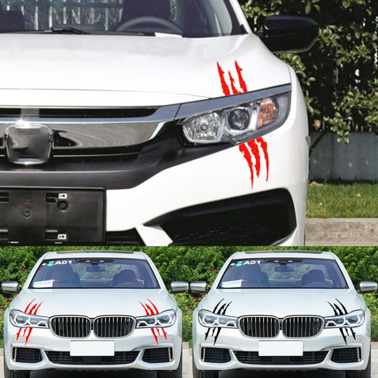2 PCS Reflective Car Sticker Monster Scratch Stripe Claw Marks Car Auto Headlight Decoration Vinyl Decal Car Stickers, Size:40X12cm (Blue) by buy2fix