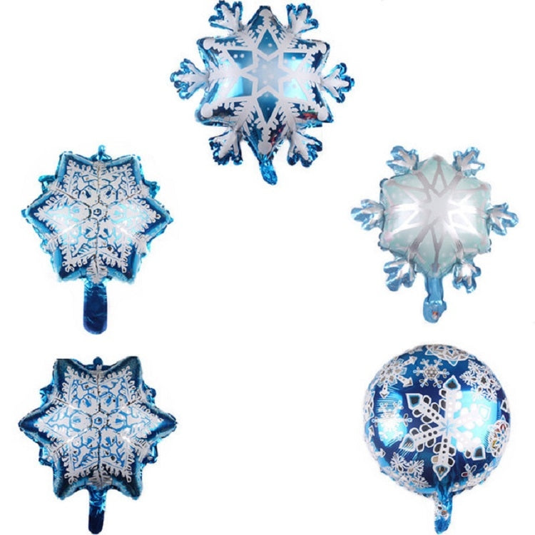 5 PCS Snowflake Shaped Holiday Decoration Aluminum Film Balloon, Size:73×73cm Large Snowflake by buy2fix