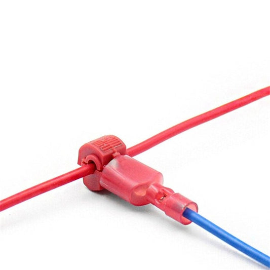 10 PCS T-type Quick-break Wire-free Fast Wire Terminal Clam(Red) by buy2fix