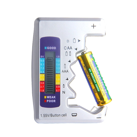 Battery Tester Battery Fuel Detector for C / D / N / 9V / AA / AAA / 1.5V Digital Voltage Measurer by buy2fix