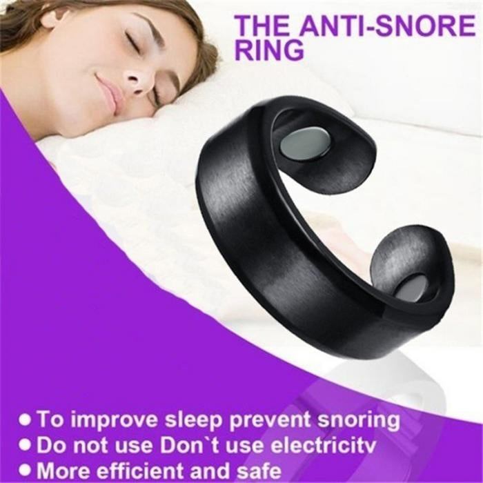 Acupressure Anti Snore Ring Treatment Reflexology Anti Snoring Apnea Sleeping Device(Black) by buy2fix