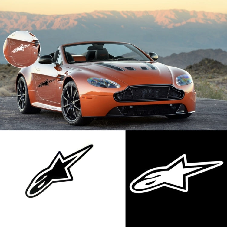 10 PCS Alpine Star Car Sticker Motorcycle Car Decoration, Size: 18x7.6cm by buy2fix