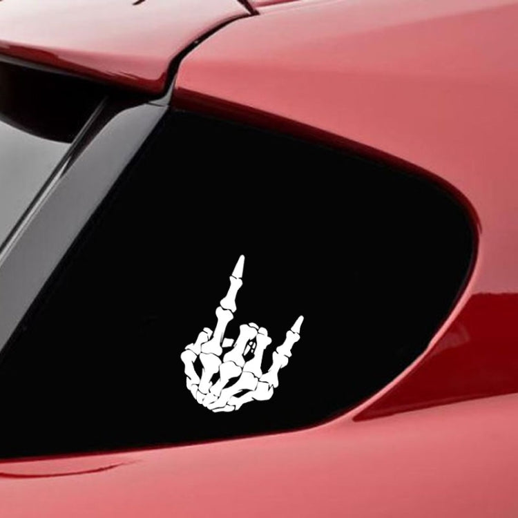 10 PCS QYPF Skull Finger Pattern Car Sticker Vinyl Decoration, Size: 13x18cm(Black) by buy2fix