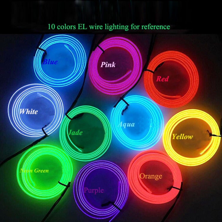 Flexible LED Light EL Wire String Strip Rope Glow Decor Neon Lamp USB Controlle 3M Energy Saving Mask Glasses Glow Line F277(Blue Light) by buy2fix