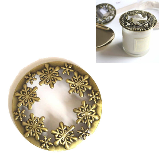 Built-in Wrought Iron Polythermal Anti-hanging Wall Scented Candle Zinc Alloy Smart Cover(Golden Snowflake) by buy2fix