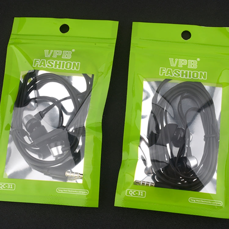 VPB S3 Sport Earphone Wired Super Bass 3.5mm Crack Earphone Earbud with Microphone Hands Free for Samsung MP3(Silver) by VPB