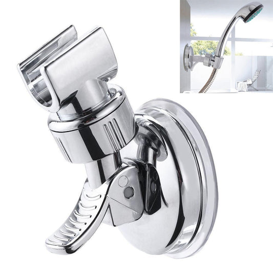Shower Head Handset Holder Chrome Bathroom Wall Mount Adjustable Suction Bracket(Fully Plated) by buy2fix