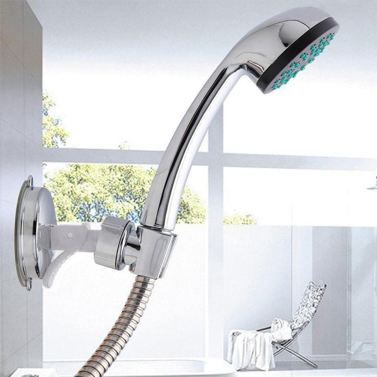 Shower Head Handset Holder Chrome Bathroom Wall Mount Adjustable Suction Bracket(Fully Plated) by buy2fix