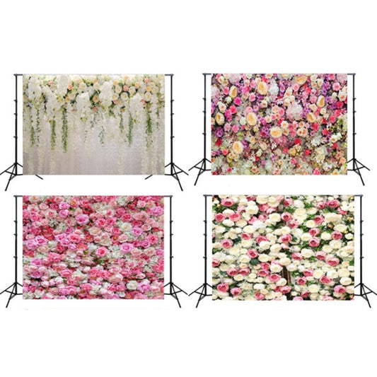 2.1m x 1.5m Flower Wall Simulation Rose Wedding Party Arrangement 3D Photography Background Cloth(H3) by buy2fix