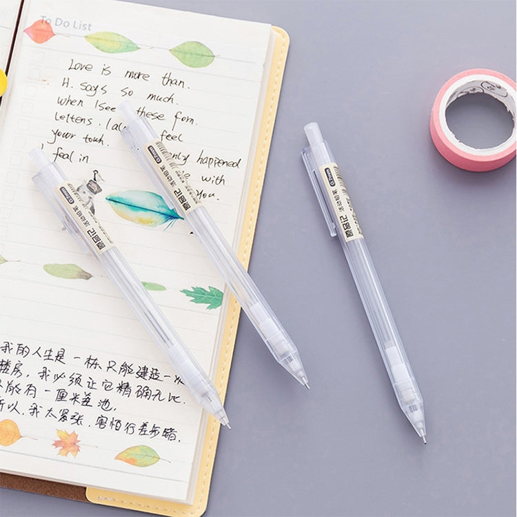 2 PCS Activity Pencil Frosted Transparent Hexagon Pen Student Pencil, Refill:0.5mm, Lead Hardness:2B by buy2fix