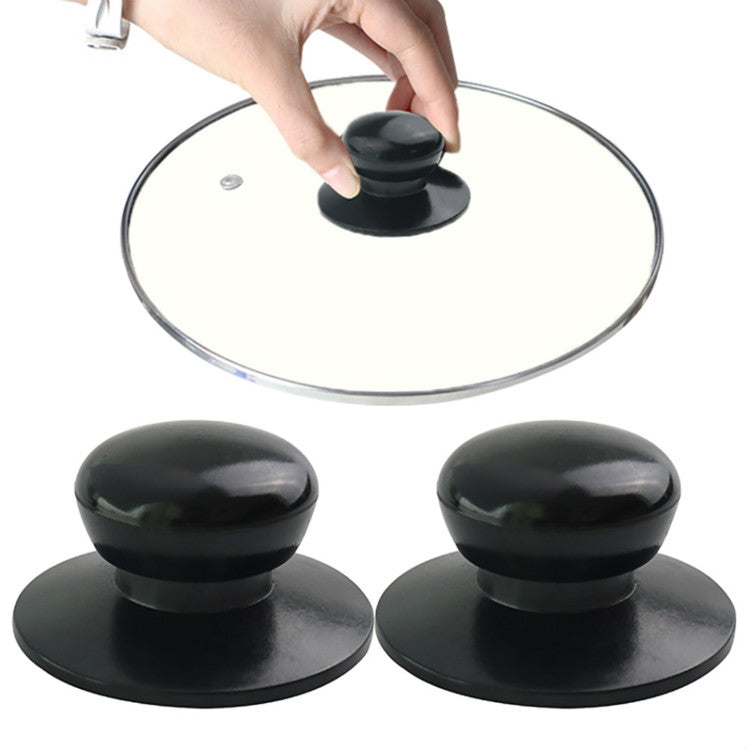 2 PCS Universal Pot Lid Handle Cap Hat Stainless Steel Fitting(Black) by buy2fix
