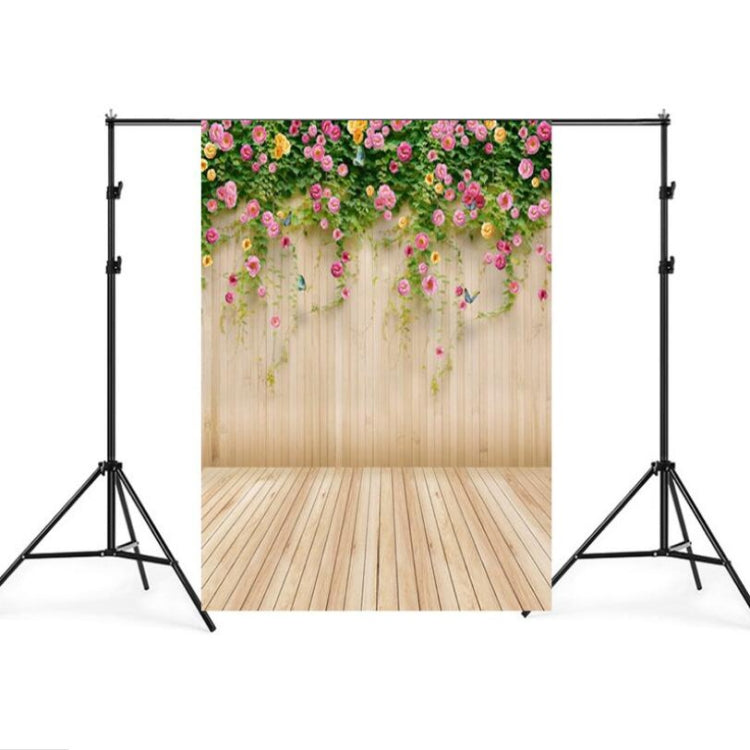 1.5m x 2.1m Simulation Wood Plank Flower Wall Photo Props Photography Background Cloth by buy2fix