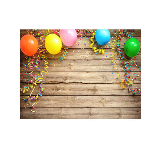 2.1m x 1.5m Wooden Board Balloon Children Birthday Party Cartoon Photography Background by buy2fix