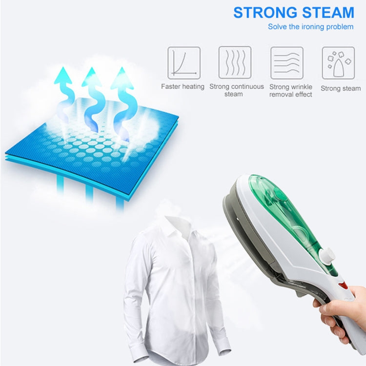 Handheld Garment Steamer Brush Portable Clothes Steam Iron, US Plug 110V(Green) by buy2fix