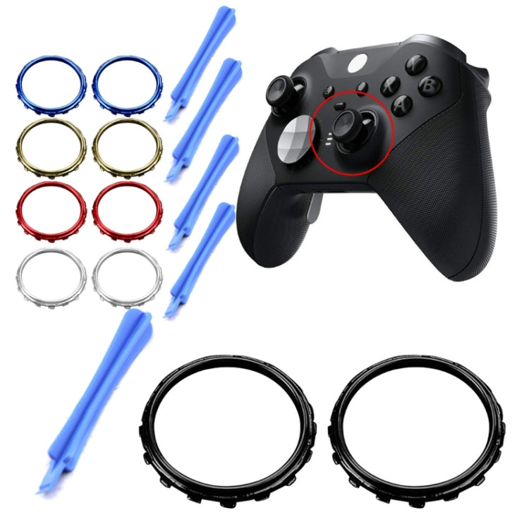 For Xbox One Elite 5pairs 3D Replacement Ring + Screwdriver Handle Accessories, Colour:Red Plating by buy2fix