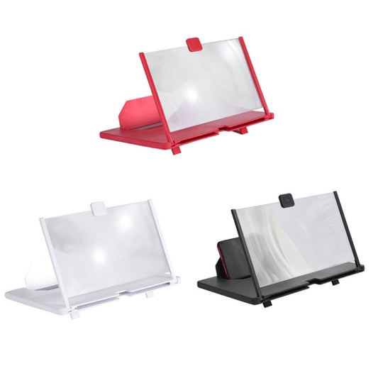 12 Inch Pull-Out Mobile Phone Screen Magnifier 3D Desktop Stand, Style:Blu-ray Model(White) by buy2fix