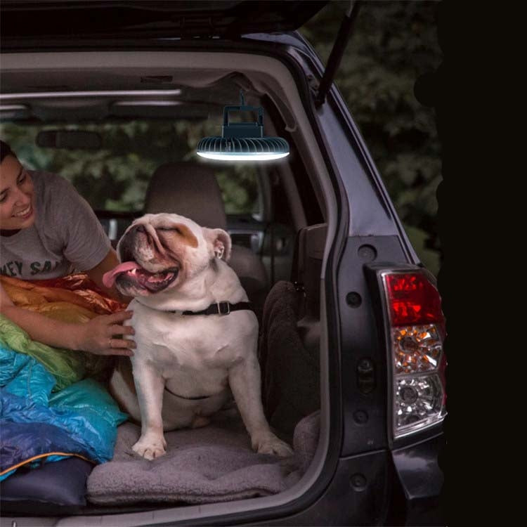 USB Rechargeable Fan Lamp Live Broadcast Multi-function Tent Camping Lamp, Style:Fan Light by buy2fix