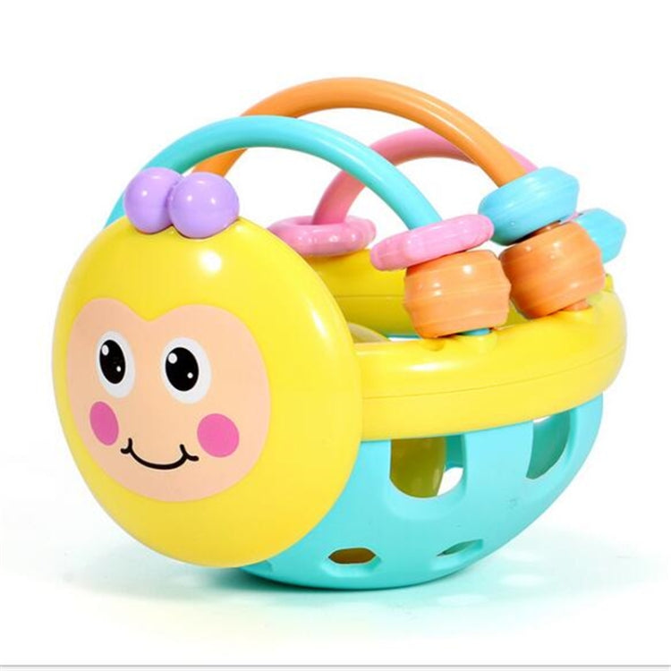 Soft Rubber Cartoon Bee Hand Knocking Rattle Dumbbell Early Educational Toy for Kid Hand Bell Baby Toy(Bee rattle) by buy2fix