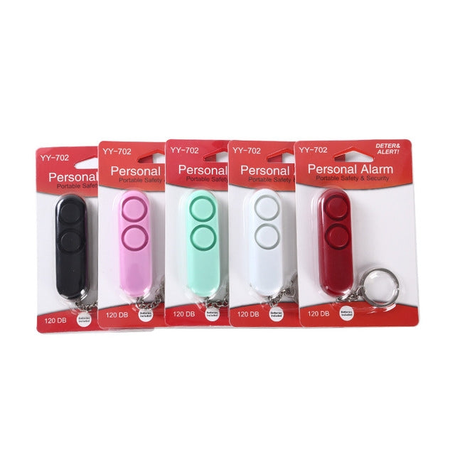 5 PCS 120dB Loud Volume Women Anti-Wolf Alarm Keychain, Random Color Delivery by buy2fix