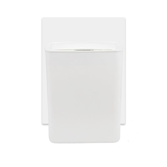 Fully-automatic with Lip Covered Household Living Room Kitchen Bathroom Intelligent Induction Trash Can, Style:Charged Type(White) by buy2fix
