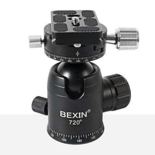 BEXIN 720 Degree Rotation Panoramic Aluminum Alloy Tripod Ball Head with Quick Release Plate by BEXIN