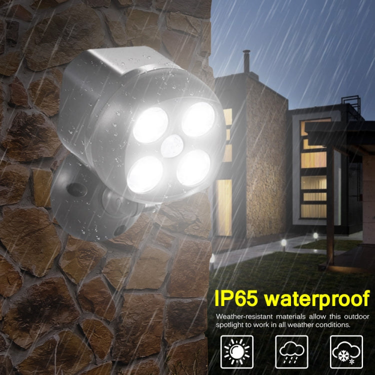 3W 4 LEDs SMD 3535 Outdoor Lighting Wireless Motion Sensor Outside Spotlight LED Wall Light by buy2fix