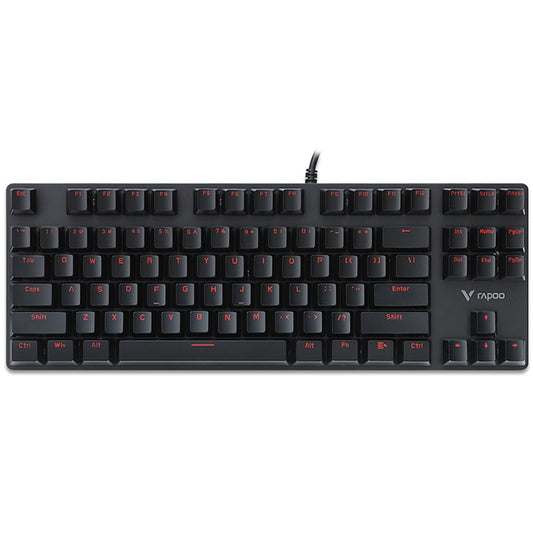 Rapoo V500 87-keys Alloy Edition Desktop Laptop Computer Game Esports Office Home Typing Metal Wired Mechanical Keyboard without Backlight,(Black Shaft) by Rapoo