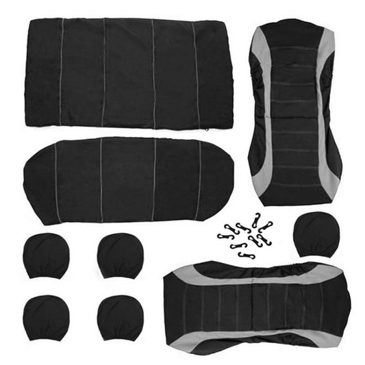 9 PCS Four Seasons Universal Seat Cover Cushion Car Fur Seat Covers Set Universal Cushion(Gray) by buy2fix